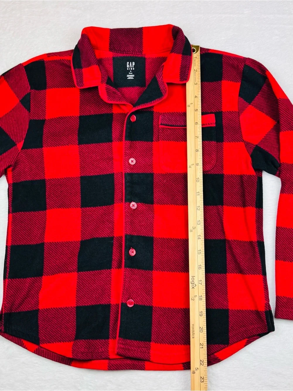 GAP Kids 2 piece buffalo check pajama set. Very soft, cozy fleece. Youth size 12